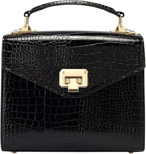 Women's Top Handle Handbag, Satchel Purses, Square Crossbody