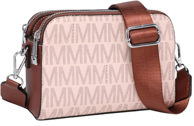 Crossbody Bags for Women Triple Zip Vegan Leather Camera Purses